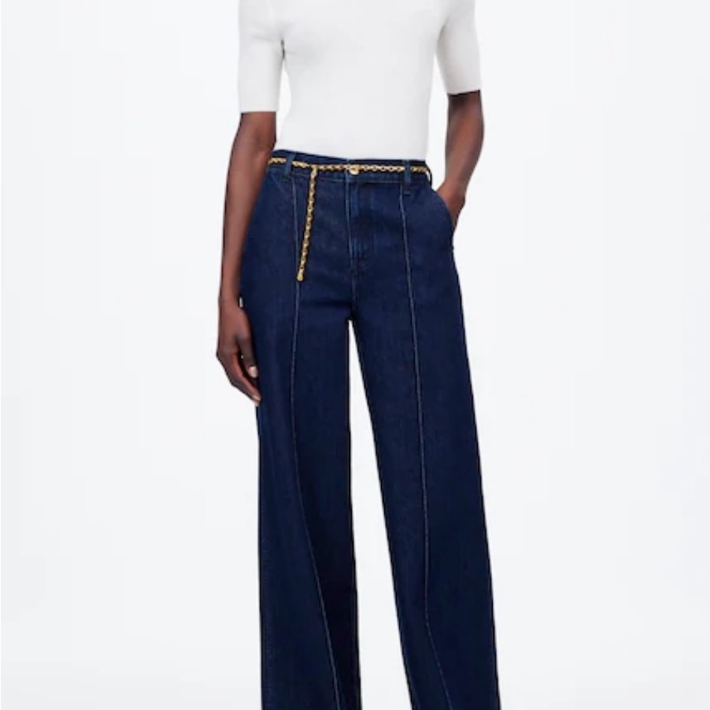 Madewell Dark Blue super wide leg denim trousers